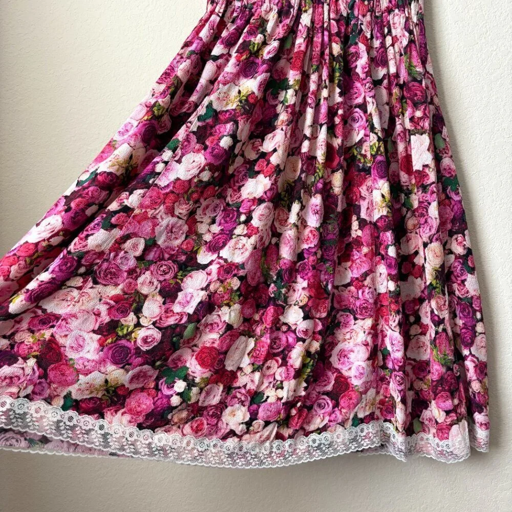 Kate Spade New York Rose Print Tie Back Dress